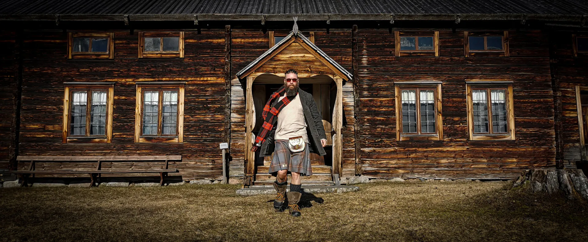 Northman kilt in the Scandinavian landscape